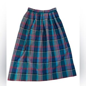 Jos A Bank clothes Midi Plaid skirt vintage retro